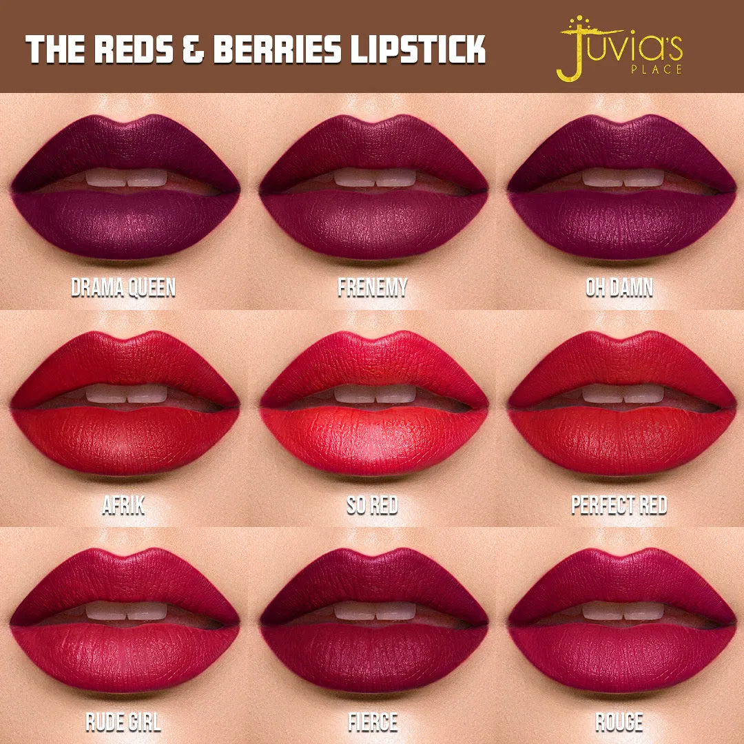 Reds & Berries Velvety Matte Lipsticks